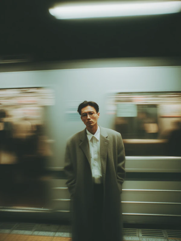 Man in Subway Station