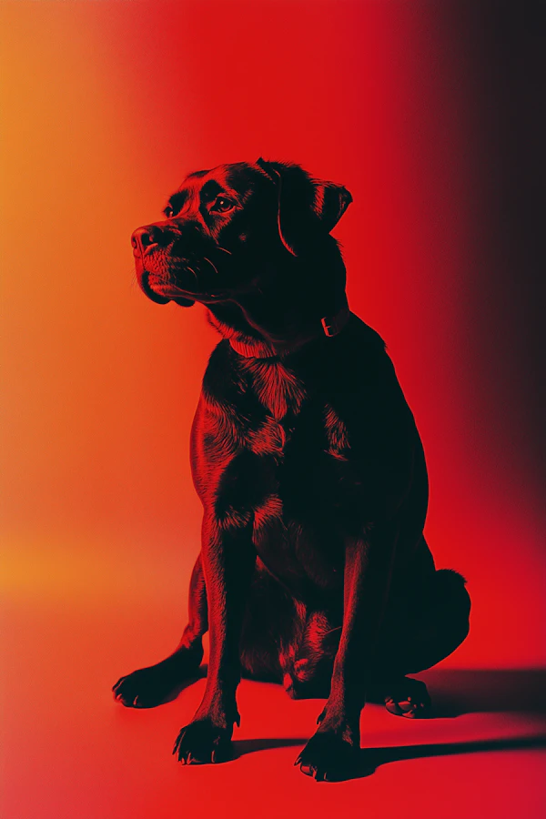 Contemplative Black Dog