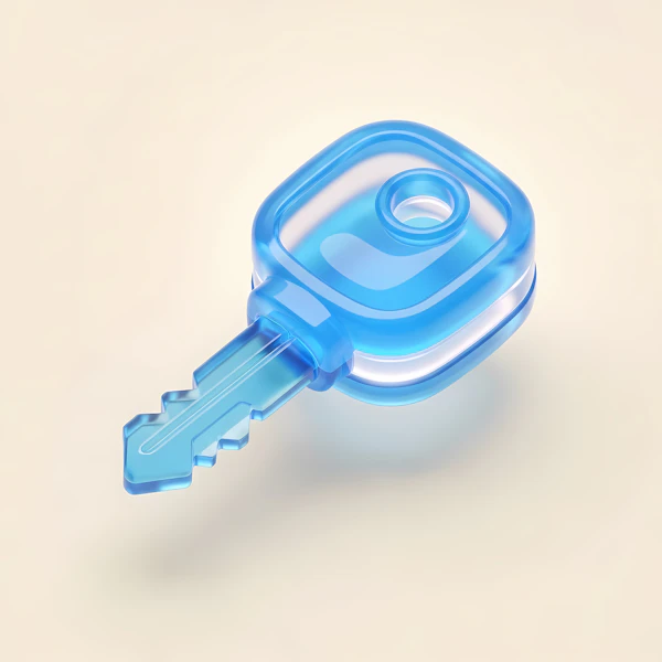 Translucent Blue Key