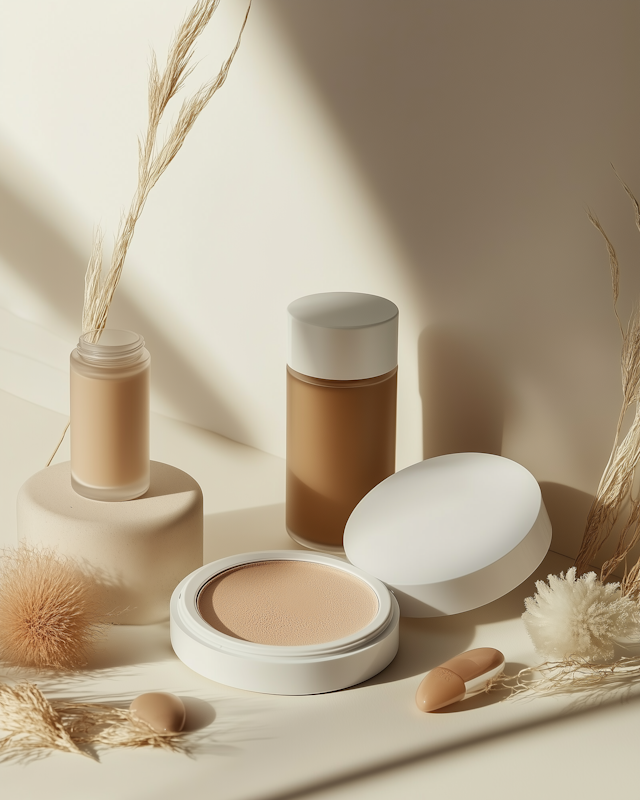 Natural Beauty Cosmetics Arrangement