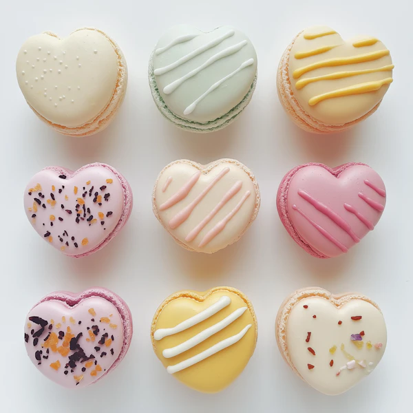 Heart-Shaped Macarons