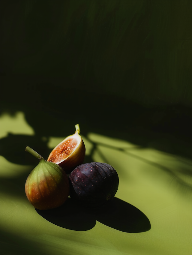 Figs on Green Surface