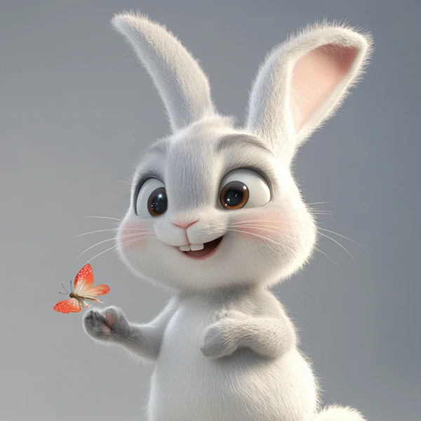 Animated Bunny & Butterfly