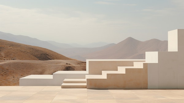 Minimalist Architecture in Desert