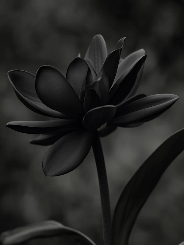 Monochrome Flower Close-Up