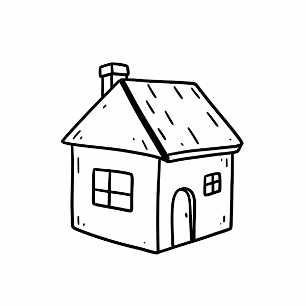 Minimalist House Drawing