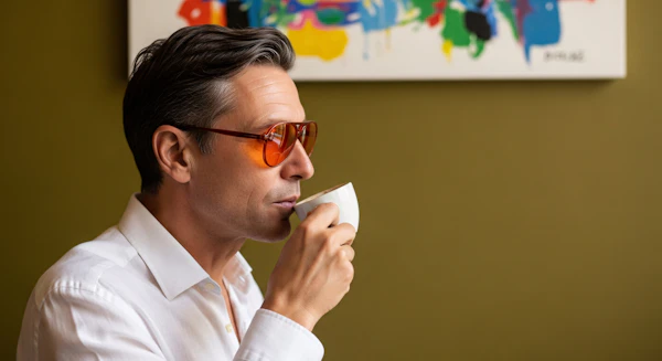 Man with Orange Sunglasses
