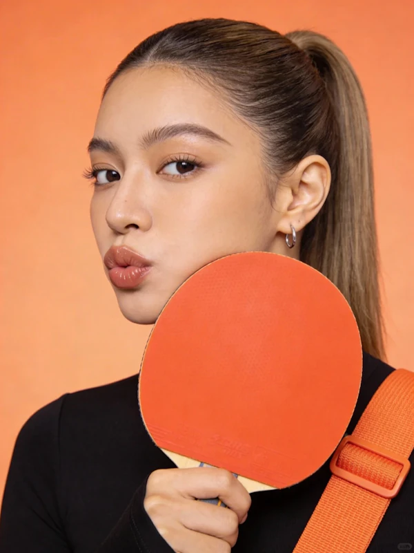 Vibrant Table Tennis Portrait