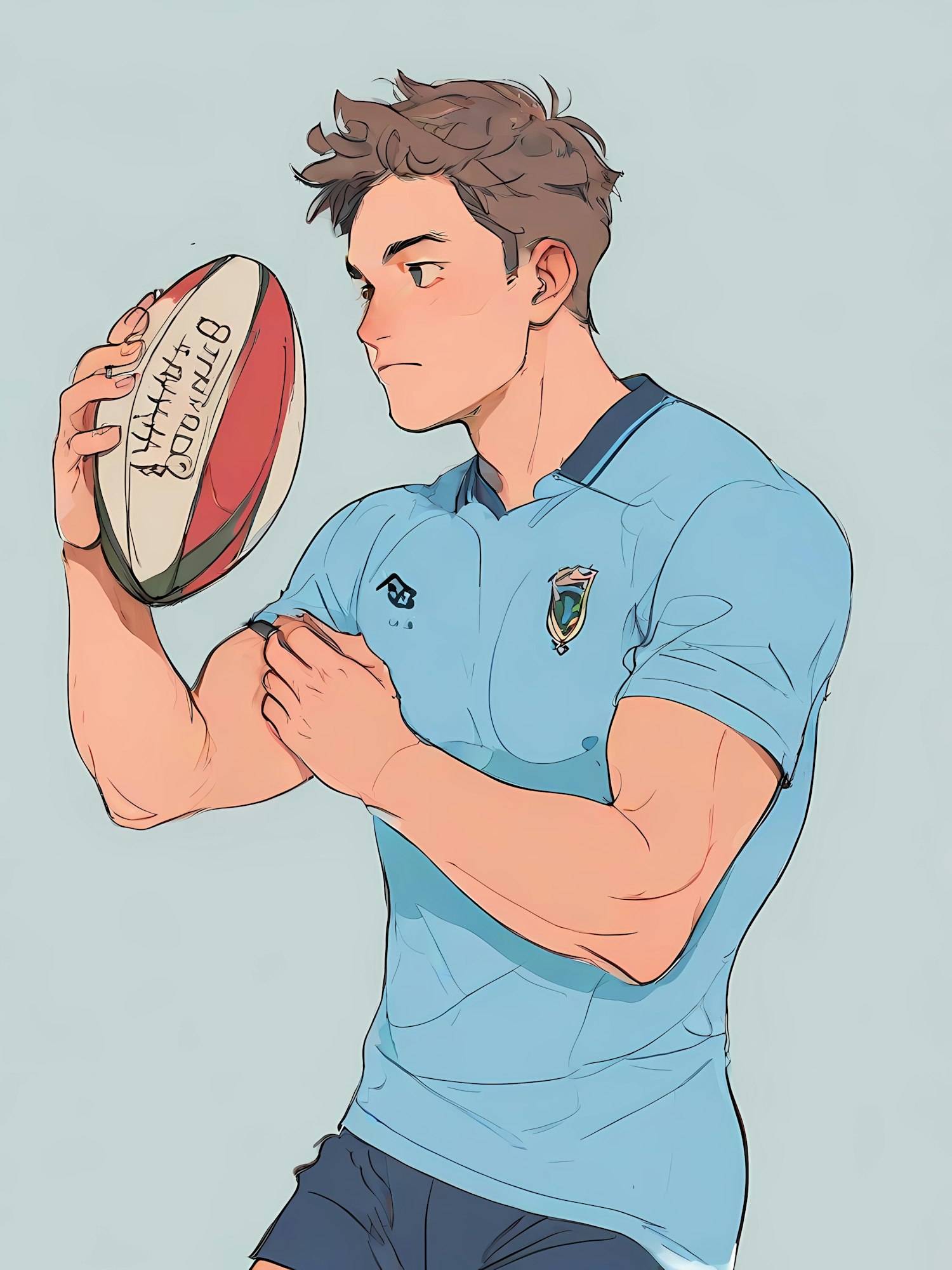 Rugby Player Illustration