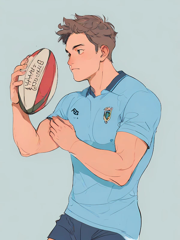 Rugby Player Illustration
