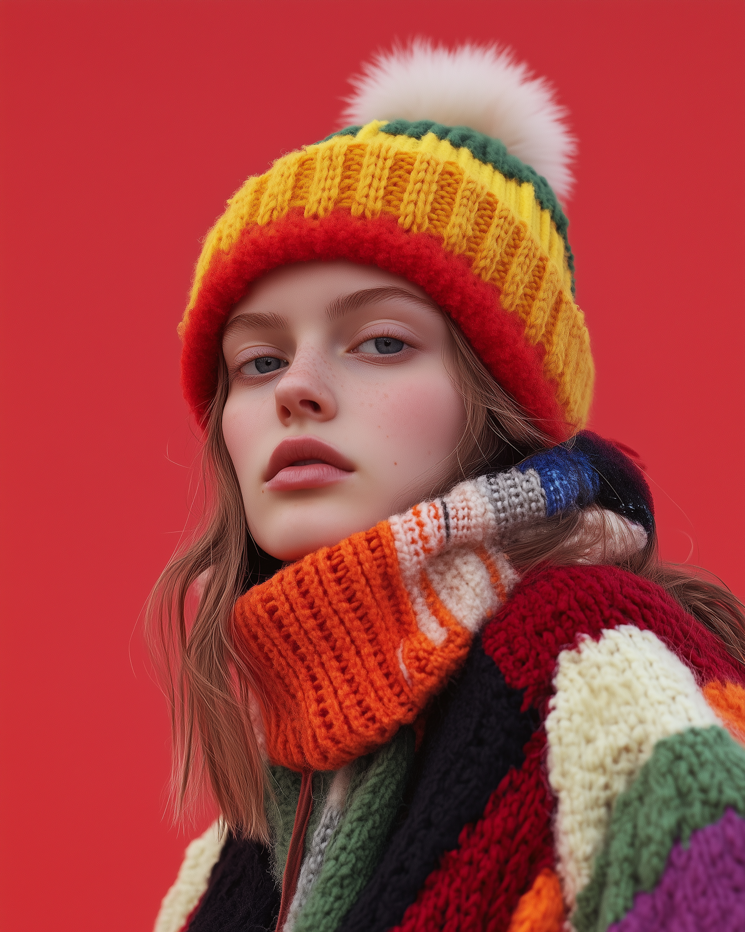 Colorful Knit Portrait