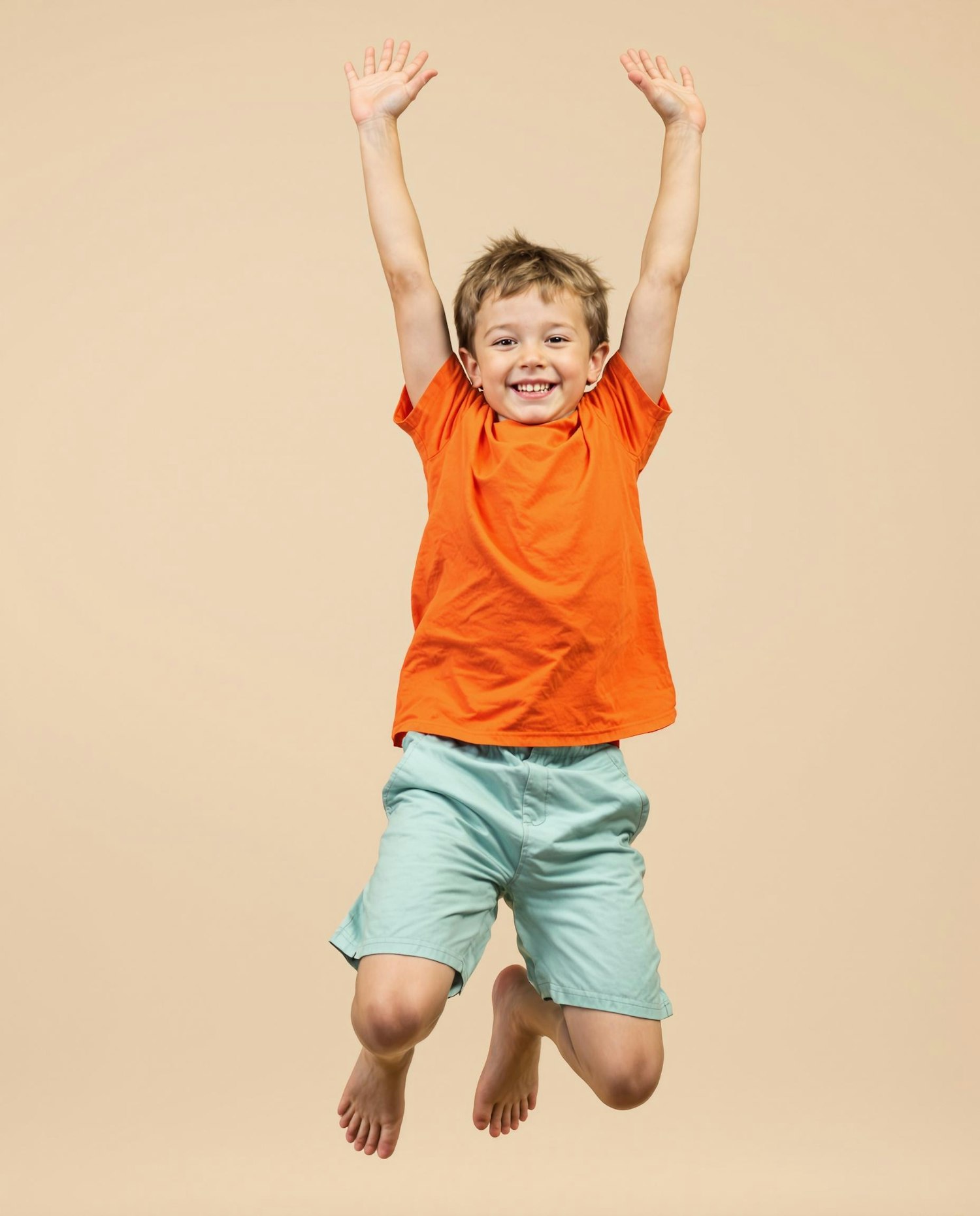 Jumping Joyful Boy