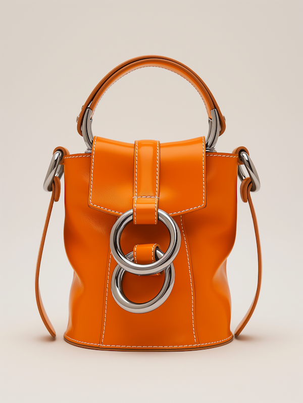 Orange Leather Handbag