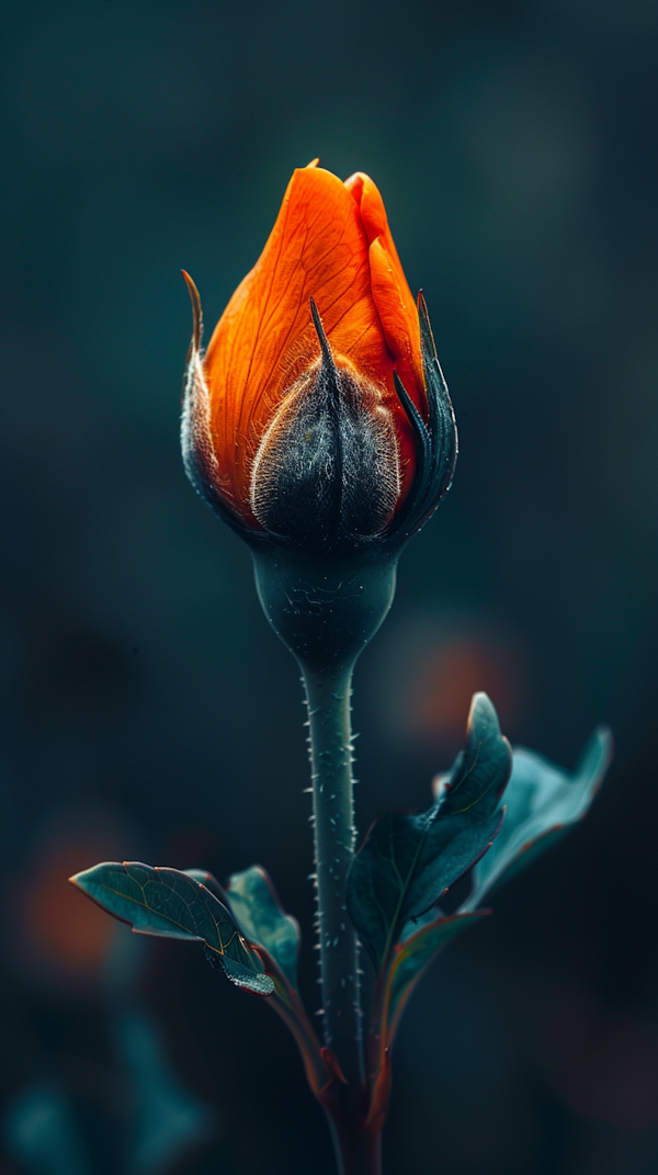 Vibrant Orange Flower Bud