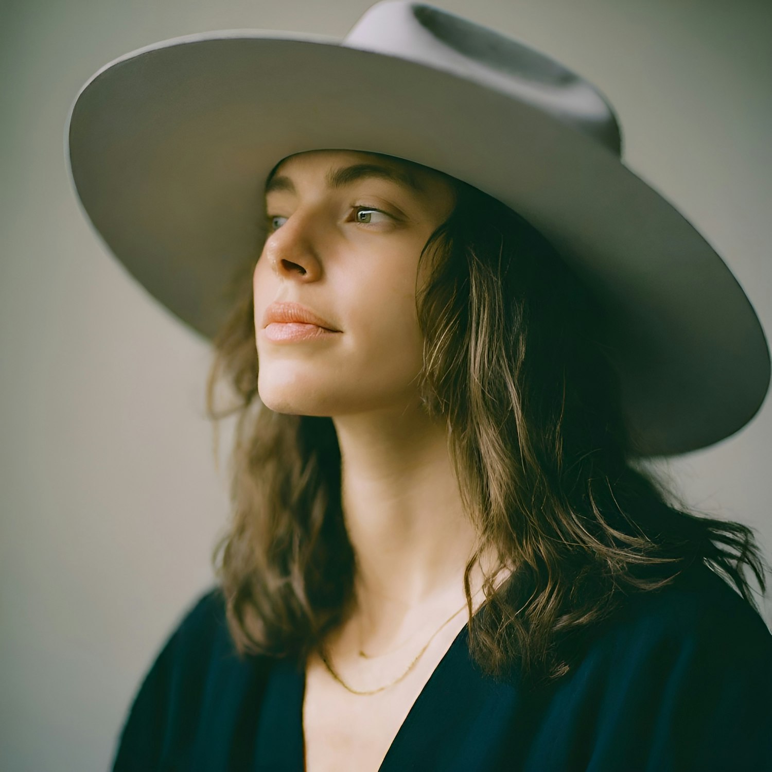 Serene Woman in Hat