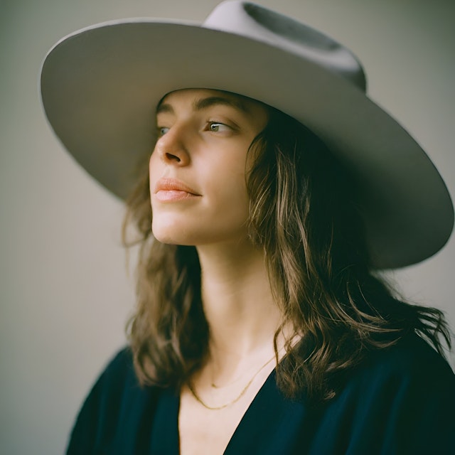 Serene Woman in Hat