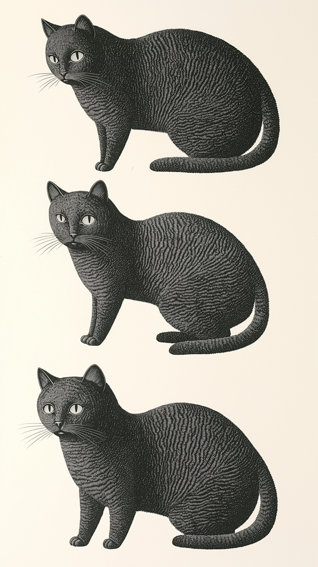 Intricate Cat Illustrations