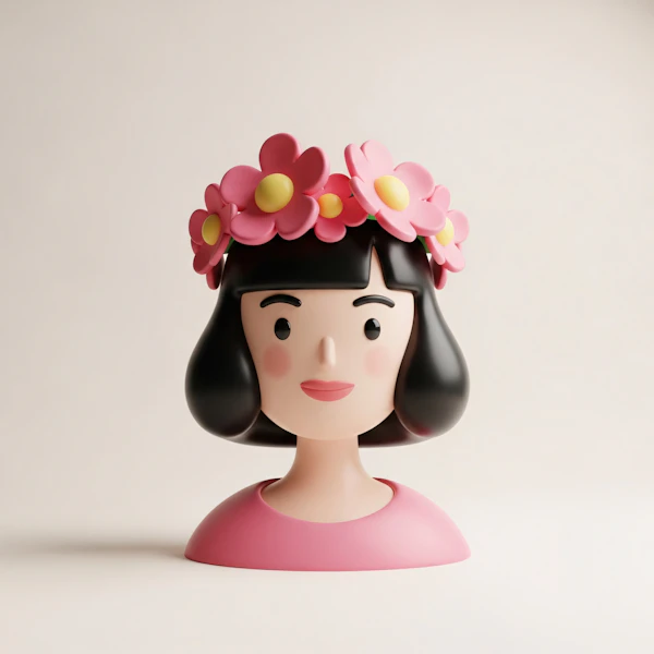 Cheerful 3D Bust