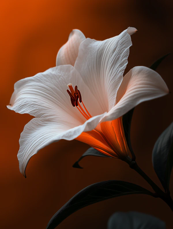 White Lily Close-Up
