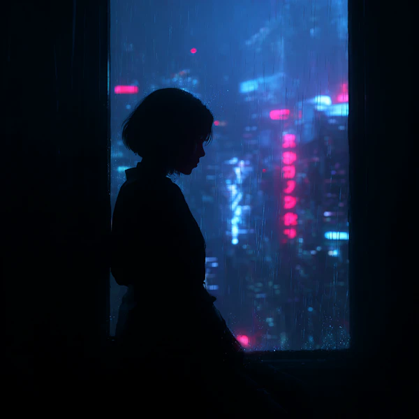 Urban Neon Reflection