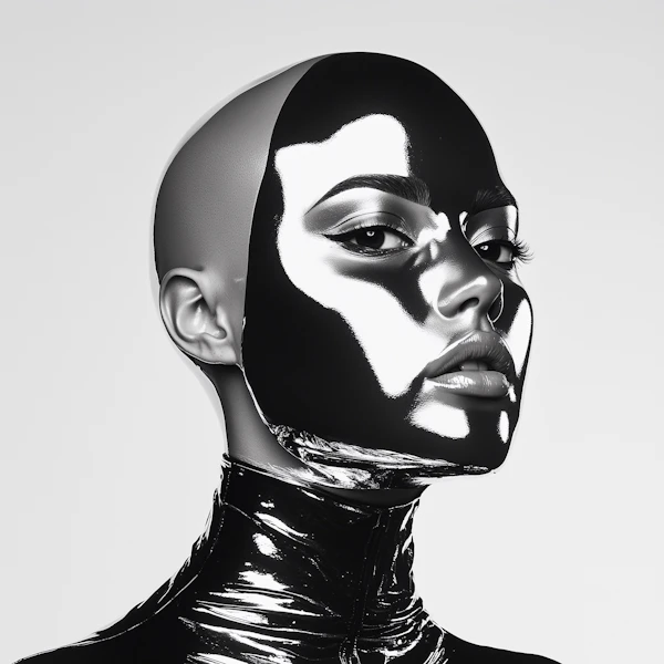 Futuristic Chrome Portrait