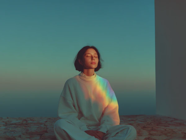 Twilight Meditation Scene
