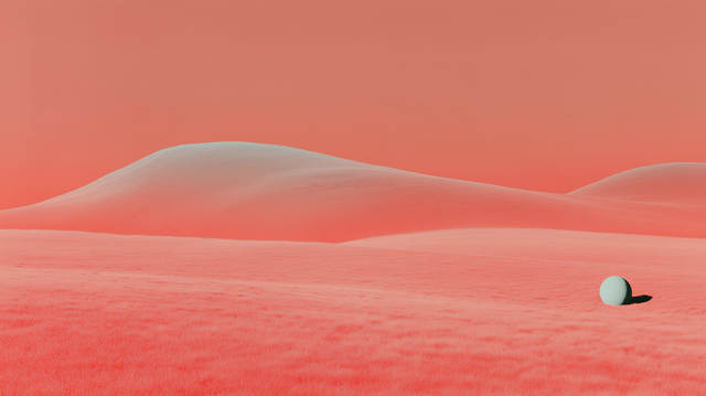 Surreal Pink Dunes Landscape