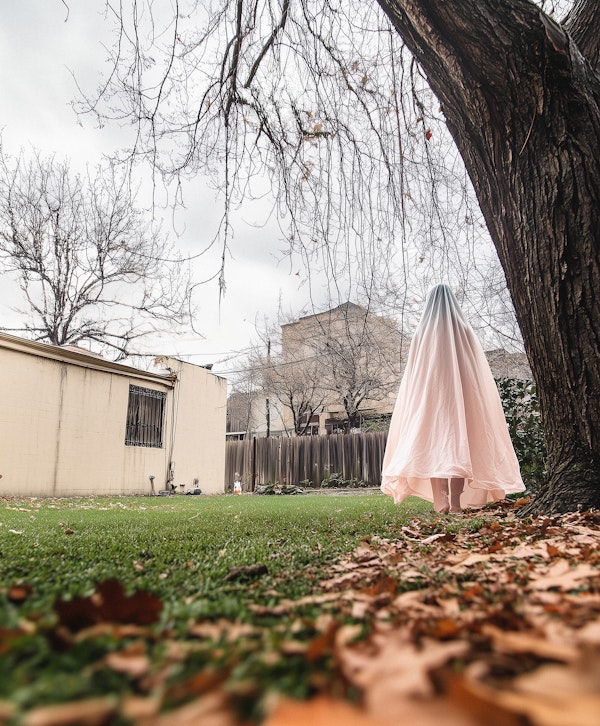 Mystery Figure in Pink Fabric