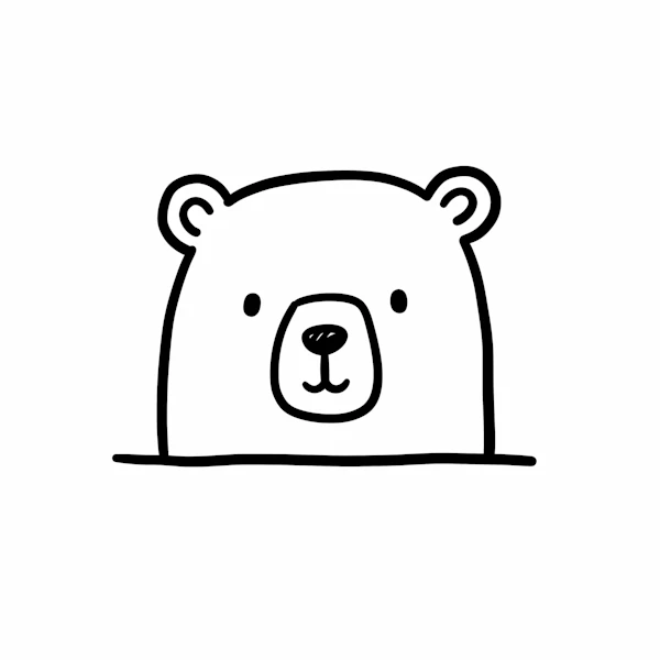 Bear Line Drawing