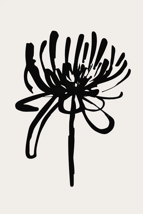 Minimalist Flower Art