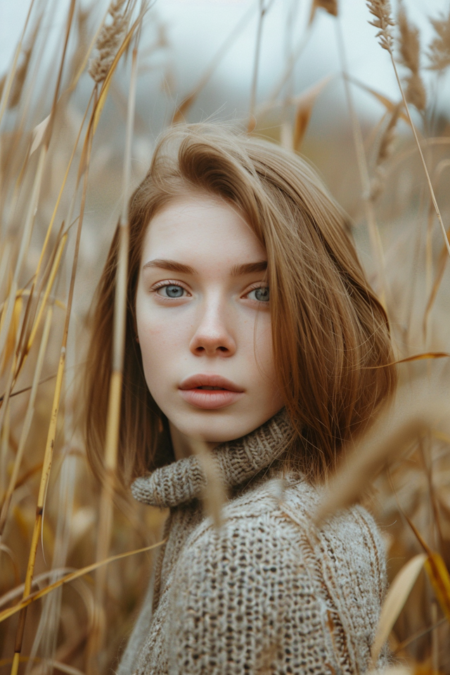 Portrait of Young Woman in Natural Setting