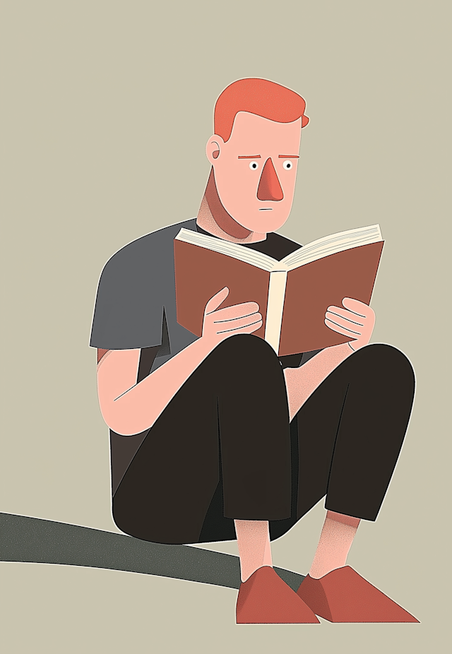 Contemplative Reading - Illustrated Man