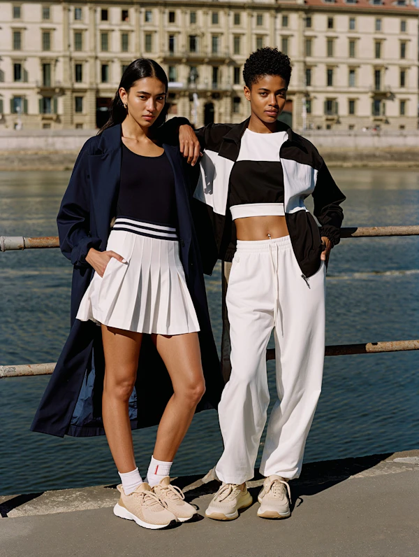 Stylish Duo by the Water