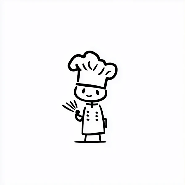Cartoon Chef Drawing