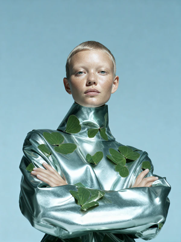 Reflective Fashion Portrait
