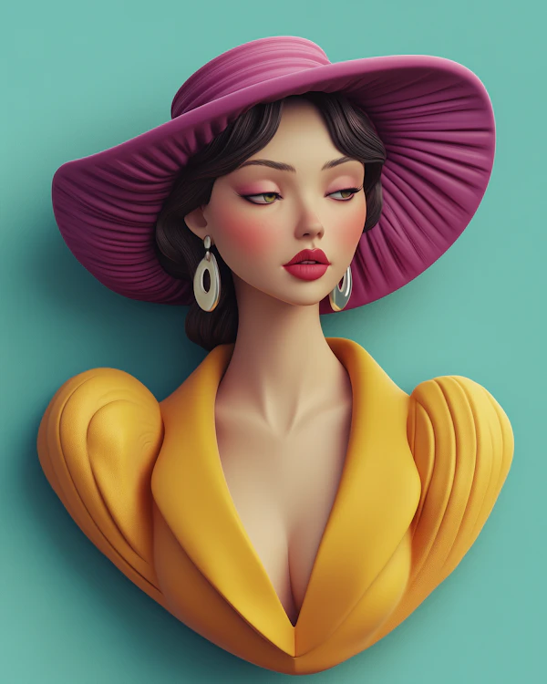 Stylized Woman Portrait