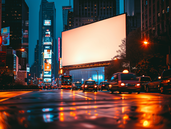 Urban Twilight with Billboard