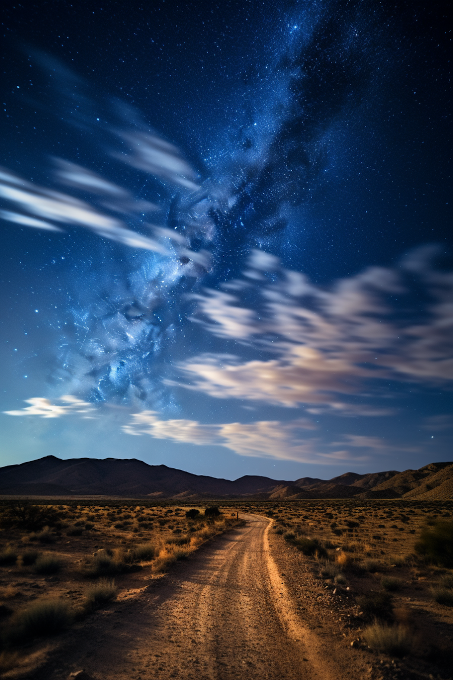 Milky Way Over Silhouetted Hills