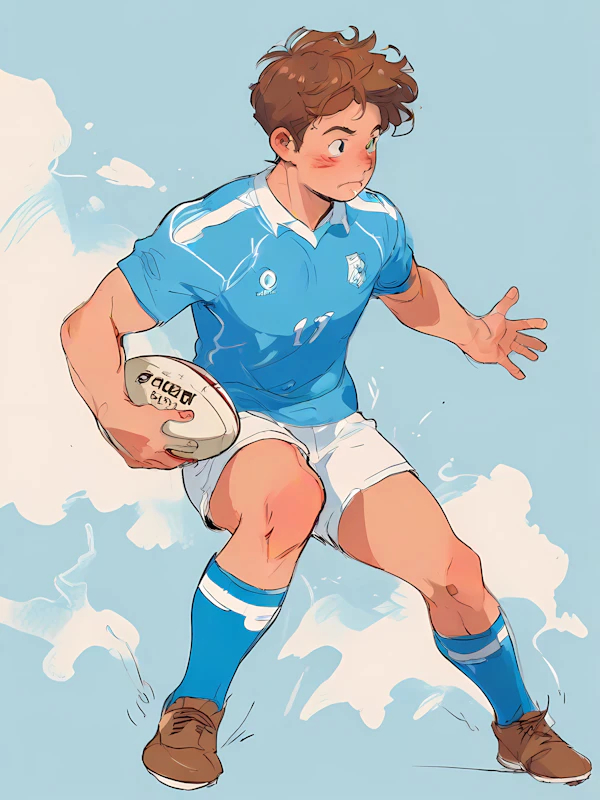 Rugby Player Illustration
