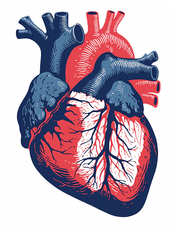 Stylized Human Heart Illustration