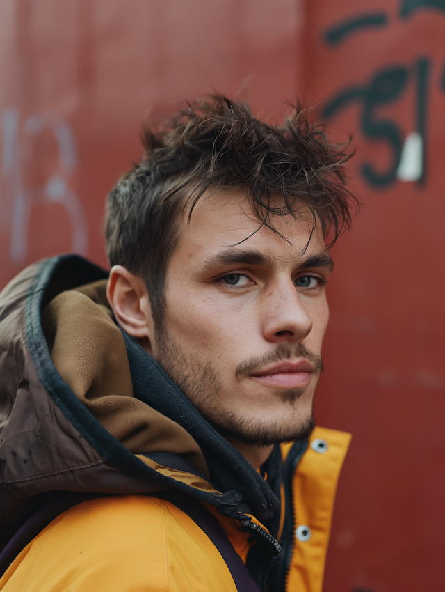 Close-up Portrait of a Young Man