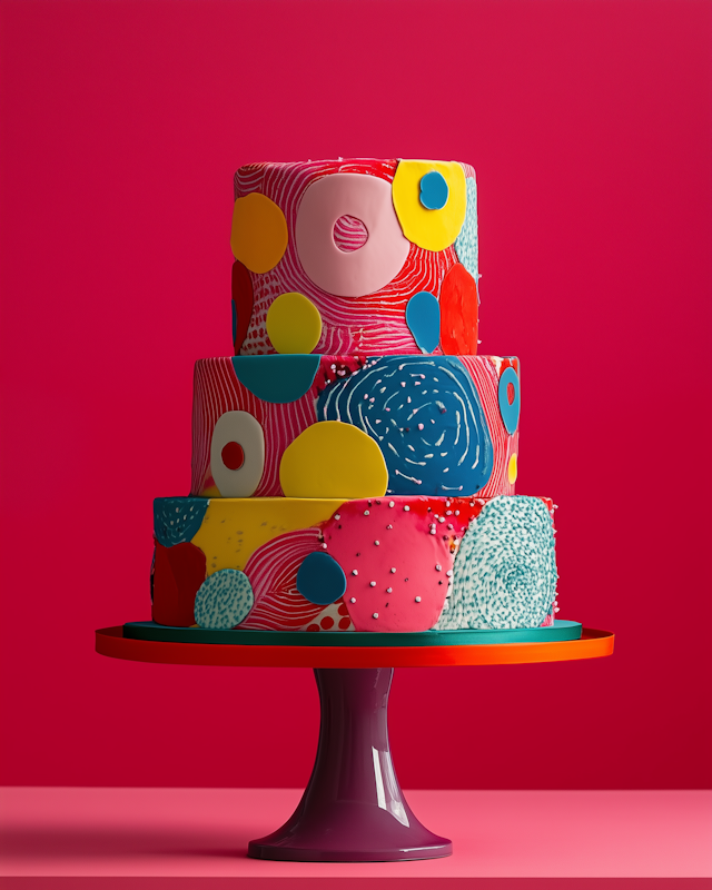 Vibrant Abstract Cake