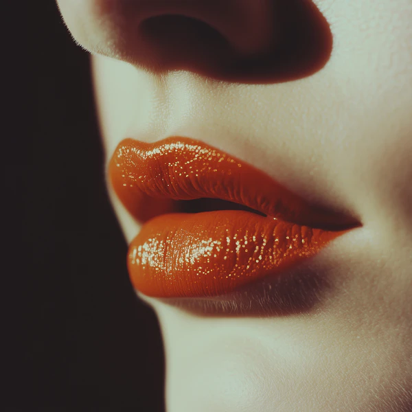 Glossy Orange Lips