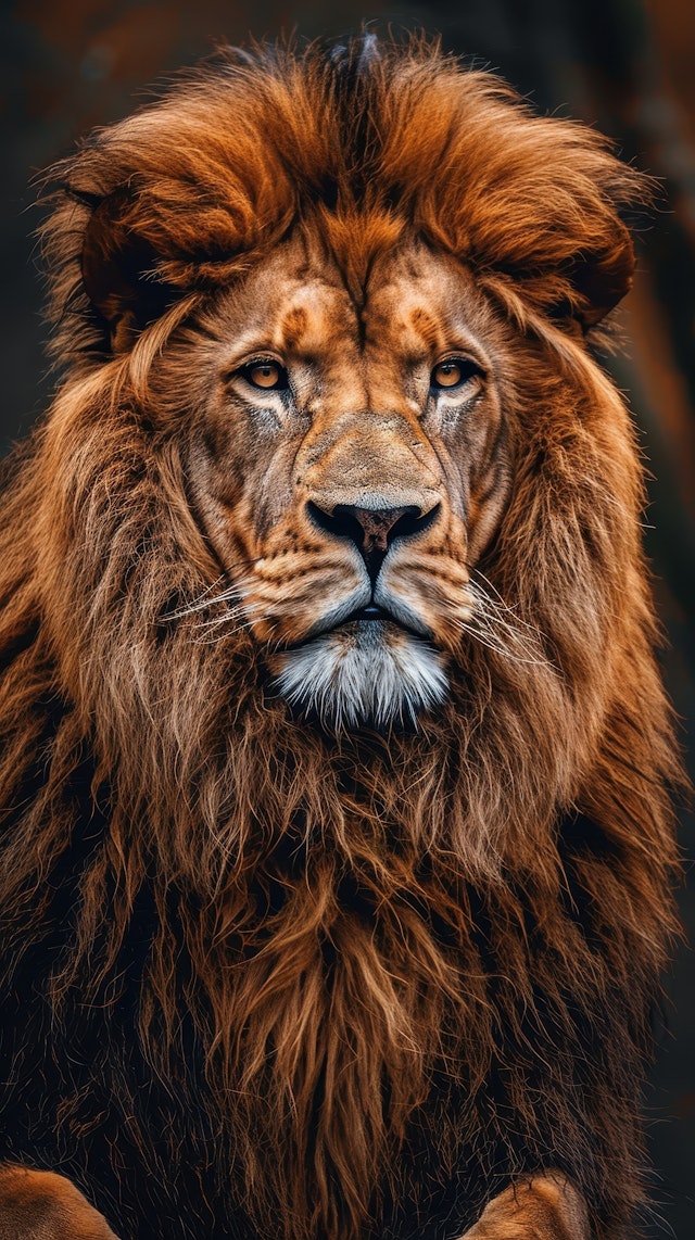 Majestic Lion with Vibrant Mane