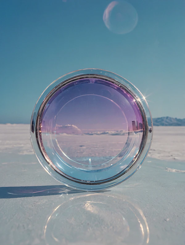 Iridescent Glass on Ice