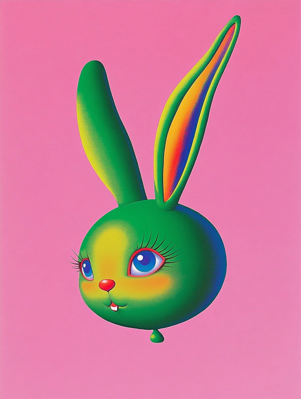 Surreal Green Rabbit