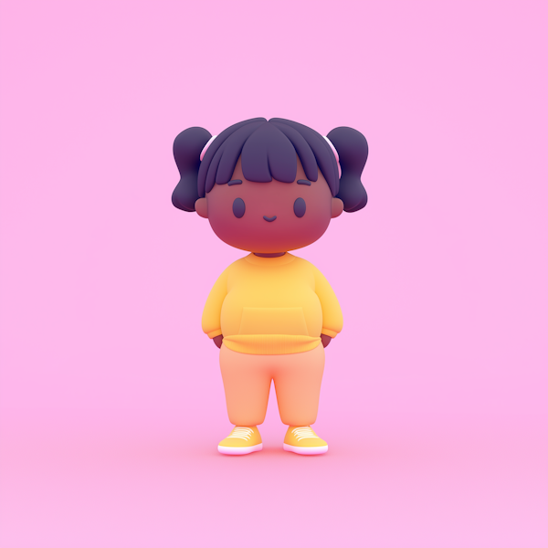 Stylized 3D Model of Child