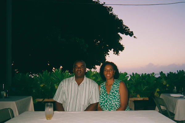 Couple Dining at Sunset