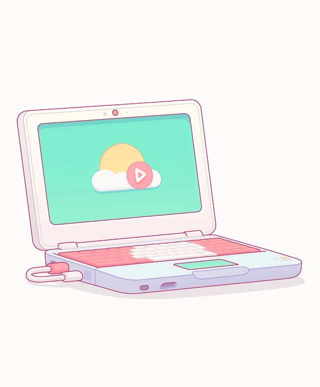 Stylized Laptop Illustration