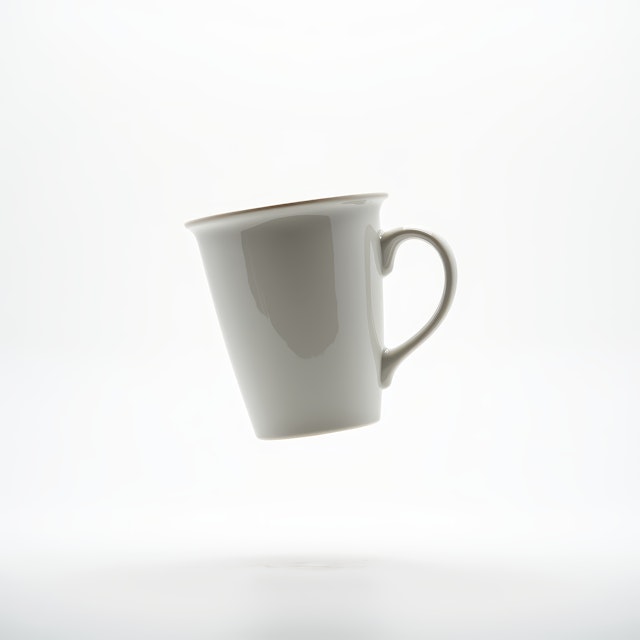 Floating White Ceramic Mug